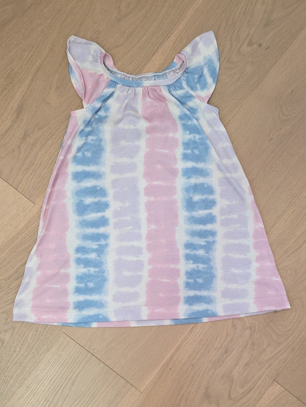 Crewcuts Pastel Pink & Blue Tie-Dye Flutter Sleeve Nightgown